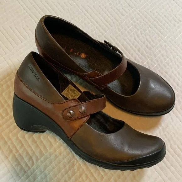 Merrell Veranda Emme J69042 Brown Leather Mary Jane Shoes, Womens 8.5 - Picture 2 of 16